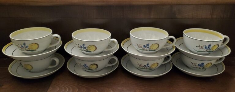 Read more about the article ARABIA Finland Hand Painted Windflower  Cup and Saucer Set of 8
