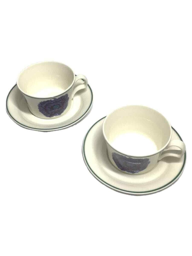 Read more about the article ARABIA #3 Cup and Saucer 2-Piece Set white Pair ILLUSIA