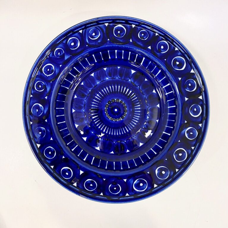 Read more about the article Arabia of Finland Valencia Blue Soup Bowl 9″ Vintage Mid Century