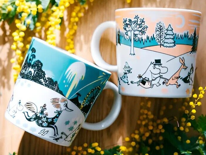 Read more about the article Arabia Moomin mug Moomin Valley Park Japan Limited 2023 and 2019 Set of 2 New
