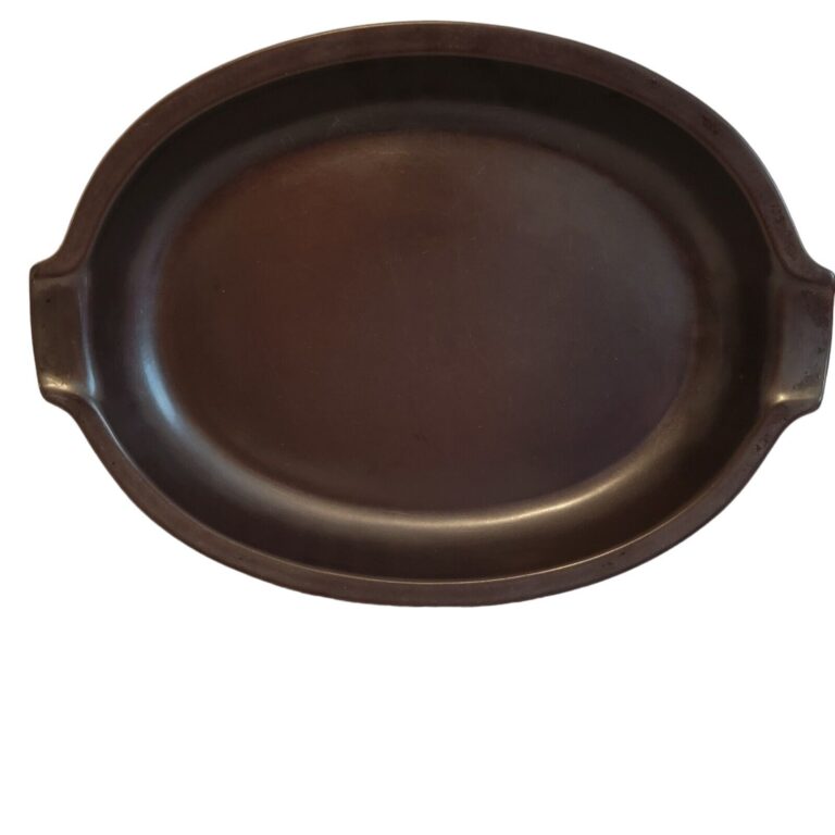 Read more about the article ARABIA Finland Brown LIEKKI FLAME Ulla Procope Handled Oval Platter Oven 16″ Vtg