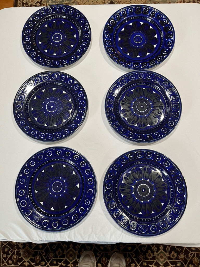 Read more about the article Set of 6 Arabia of Finland Valencia Ulla Procope Dinner 10 1/8” Plates