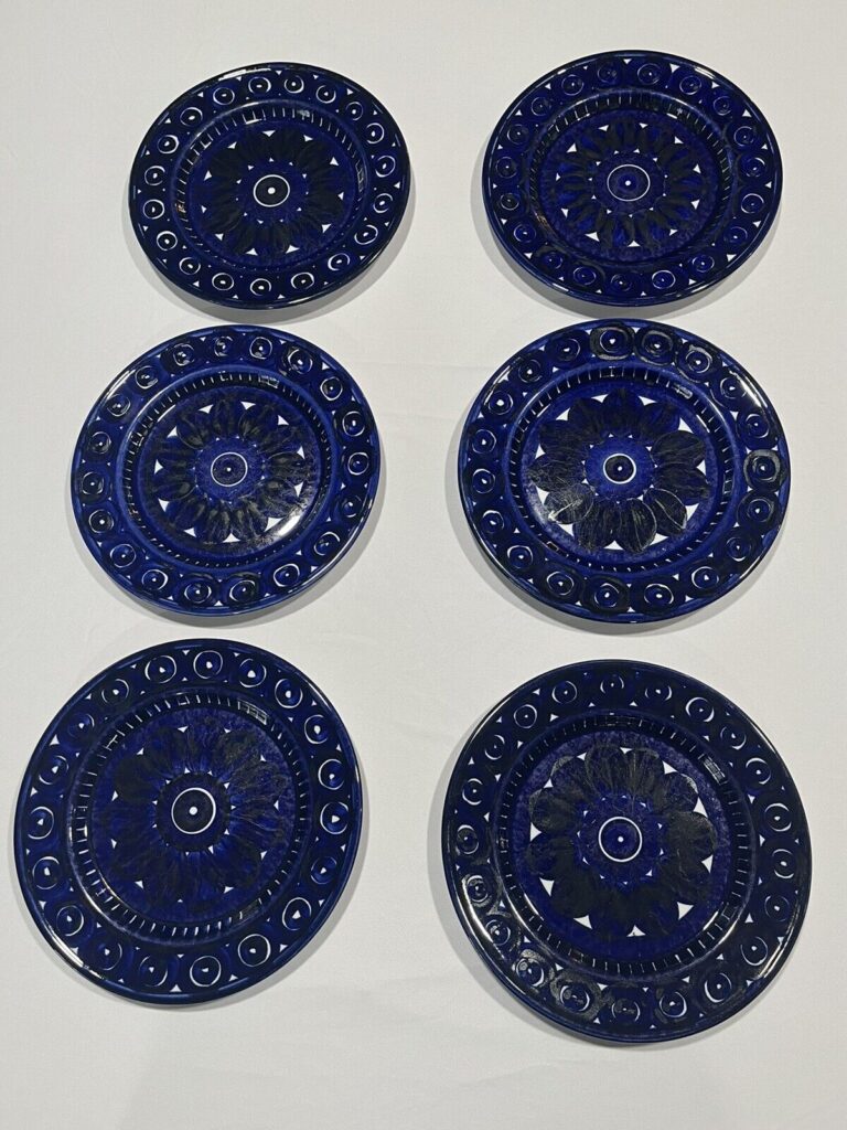 Read more about the article Set of 6 Arabia of Finland Valencia Ulla Procope Salad Plates 7.5”