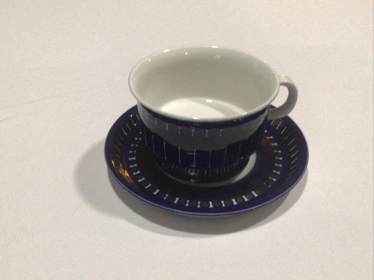 Read more about the article Arabia Finland VALENCIA Cup And Saucer Discontinued in 2002 Handpainted