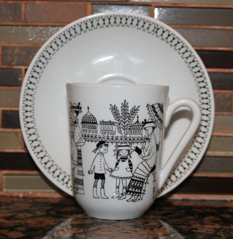 Read more about the article Rare! Arabia Finland Vintage EMILIA  Cocoa/Coffee/Tea Cup and Saucer