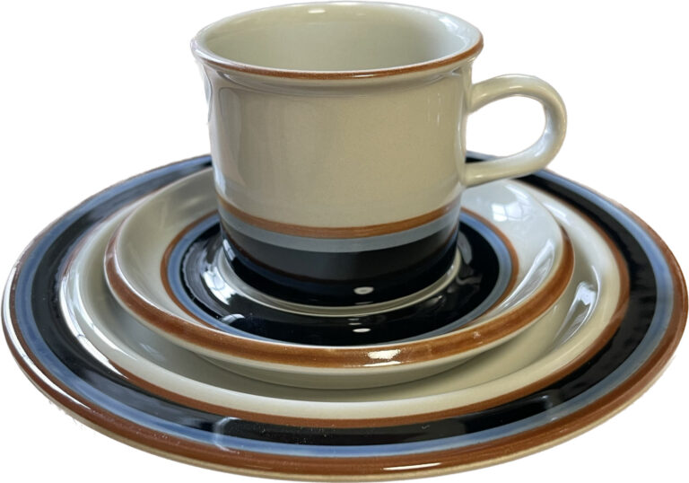 Read more about the article Arabia Taika Cup and Saucer and Bread Plate Vintage Finland Porcelain