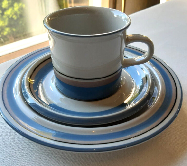 Read more about the article Arabia Finland VTG Uhtua Coffee Cup  Saucer and Cake Plate