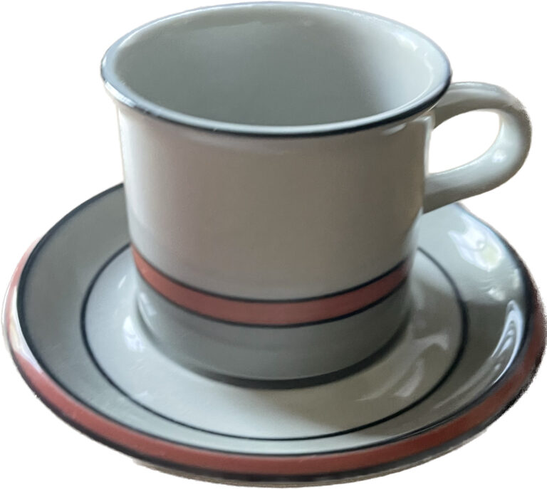 Read more about the article Arabia Finland Aslak Coffee Cup and Saucer Porcelain Vintage