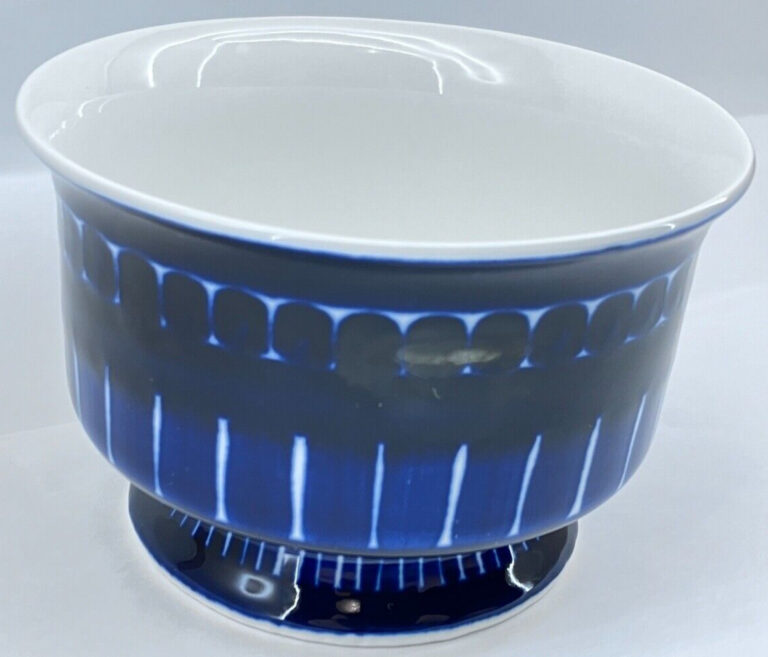 Read more about the article Arabia Finland Valencia Blue Open Sugar Bowl New 4″W x 2.5″H