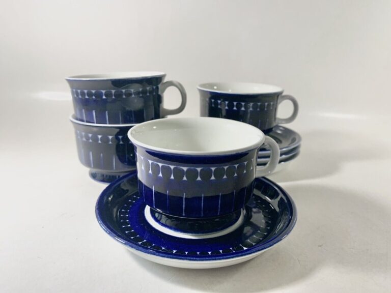 Read more about the article 4x Arabia Valencia Ulla Procope Demitasse Mocha Cup and Saucer Set