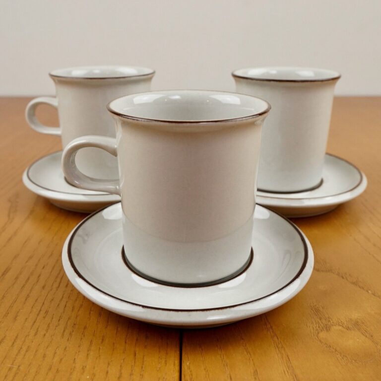 Read more about the article ARABIA FINLAND FENNICA Flat Demitasse Espresso Coffee Cup Saucer Set Vintage Mug