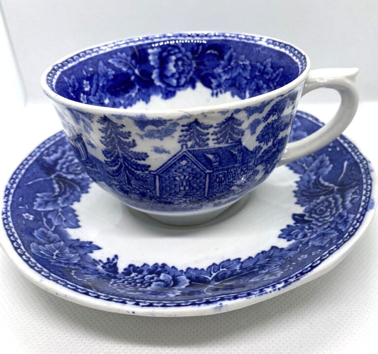 Read more about the article Arabia of Finland Landscape Blue Tea Cup and Saucer 7198382