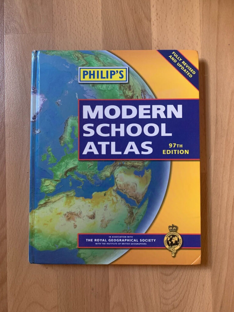 Read more about the article Good Quality Philip’s Modern School Atlas 97th Edition Hardback Royal Geo. Soc.