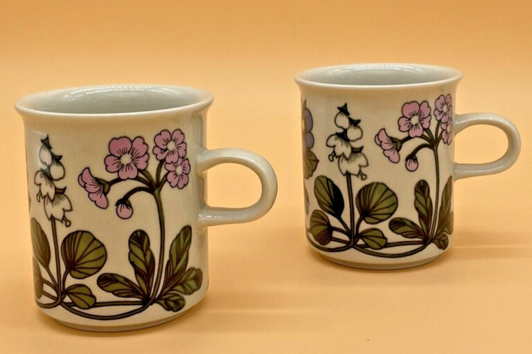 Read more about the article Set of 2 Arabia of Finland  Vintage  Flora Espresso Cups or Hot Chocolate Cups