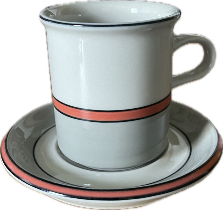 Read more about the article Arabia Finland Aslak Coffee Cup and Saucer Higher 2dl leivo Inkeri Procopé Ulla