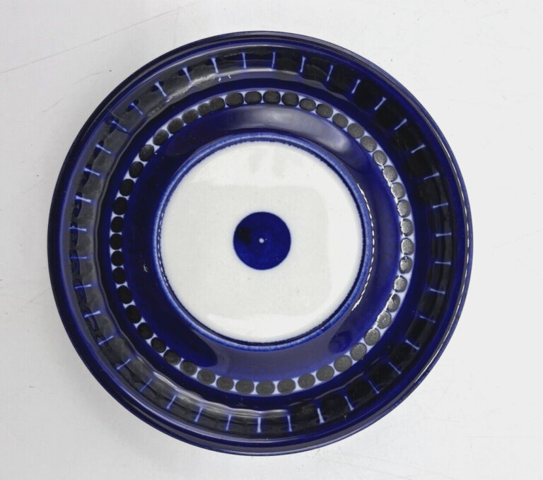 Read more about the article Arabia Finland Valencia Saucer Cobalt Navy Blue White 4.5″ Diam. – 1 PC