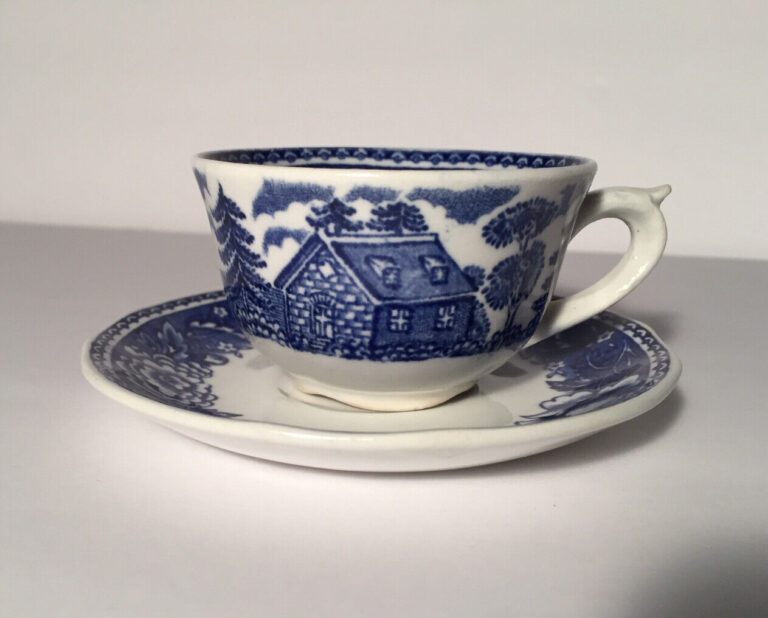 Read more about the article Vintage Finland’s Arabia ‘Landscape Blue’ Demitasse Cup and Saucer Collector Item