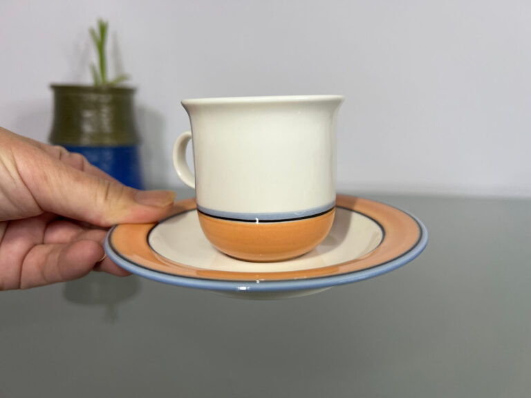 Read more about the article Arabia  Arctica Aprikos  Mocha Cup with Saucer by Inkeri Leivo