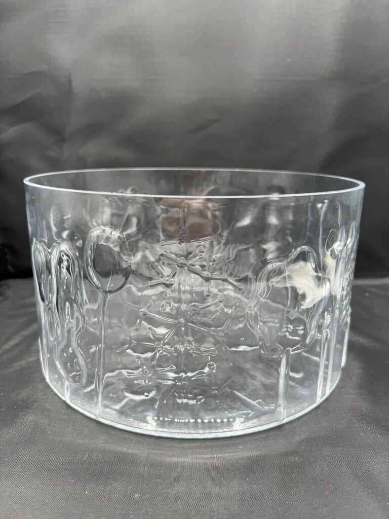 Read more about the article Vintage Nuutajarvi Iittala Arabia Finland Oiva Toikka Clear Glass Flora Bowl 9”