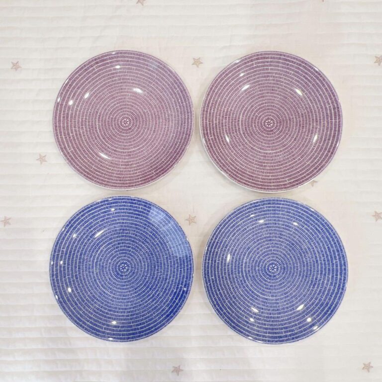 Read more about the article Arabia 24H Avec Blue Purple Plate Dish 20Cm Set Of 4