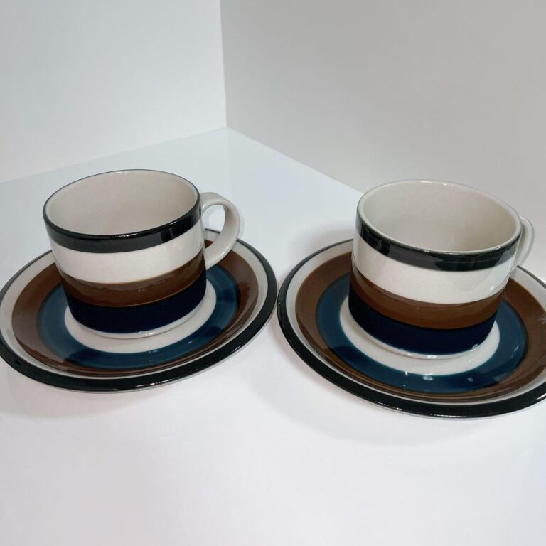 Read more about the article Arabia /Kaira Coffee Cup Saucer 2 Cups