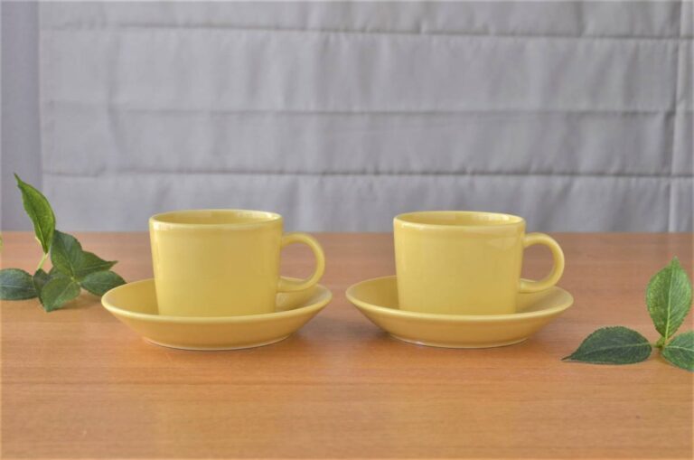Read more about the article Arabia Teema Yellow Coffee Cup Saucer Set Of 2 No.21273