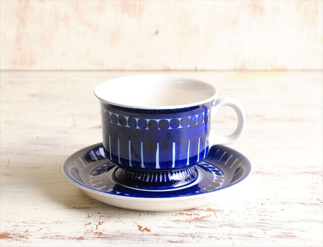 Read more about the article ARABIA #3 Valencia Coffee Cup and Saucer Valencia Finland Pottery Vintage