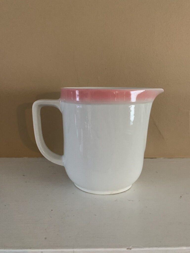 Read more about the article Arabia – Pink Ribbon Pattern – Medium 5” Pitcher