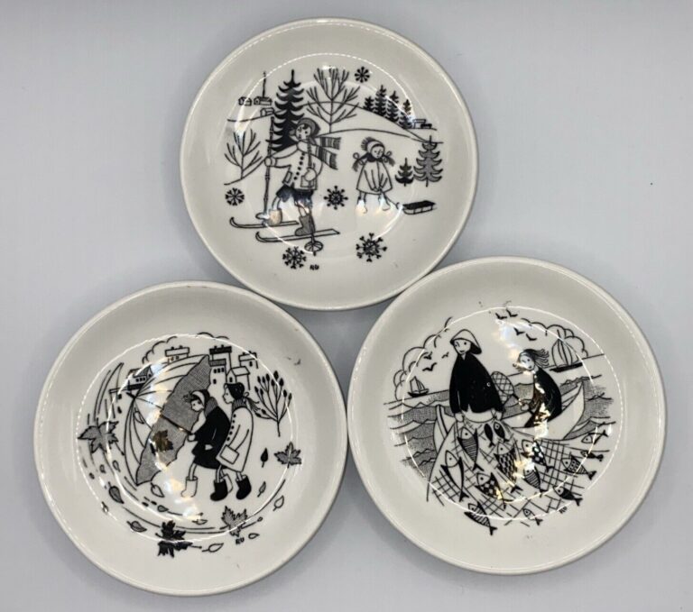 Read more about the article Lot of 3 Arabia Finland Emilia 4.75” Wall Plates Raija Uosikkinen Outdoor Scenes