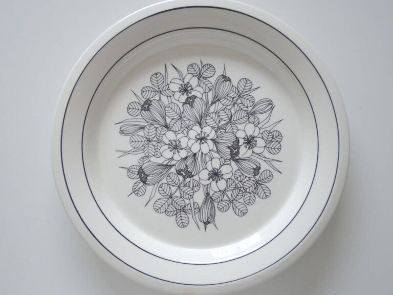 Read more about the article 【Vintage】ARABIA FINLAND Krokus 26cm BW plate  Esteri Tomula