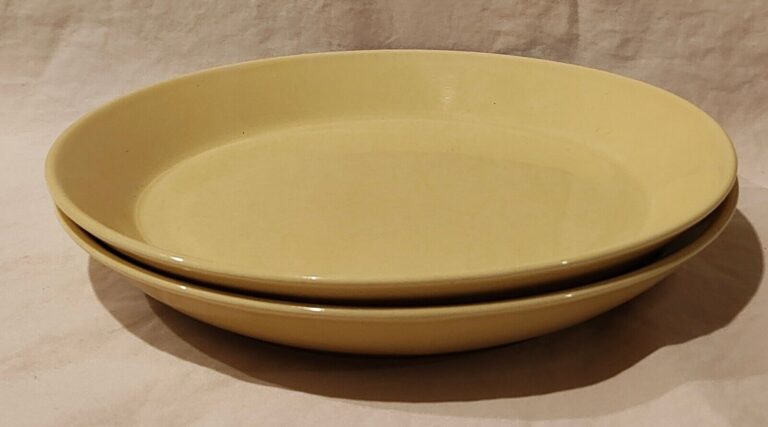 Read more about the article Set Of 2 Arabia Teema Yellow Salad Plates 7.6″ by Kaj Franck Finland