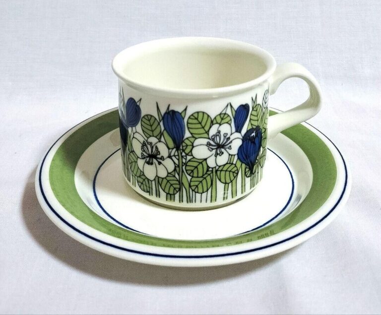 Read more about the article Arabia Krokus Green Cup Saucer Set