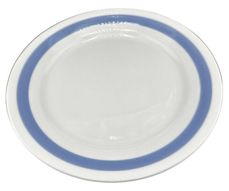 Read more about the article ARABIA FINLAND RIBBONS BLUE SALAD PLATE SET OF 8