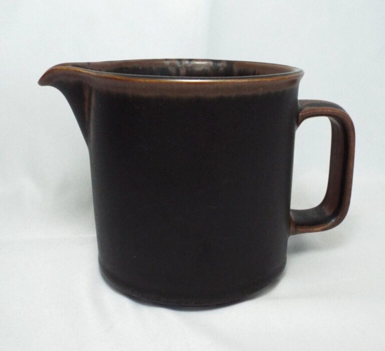 Read more about the article Arabia of Finland RUSKA Small Pitcher 16oz STONEWARE Brown Spotted Ulla Procope