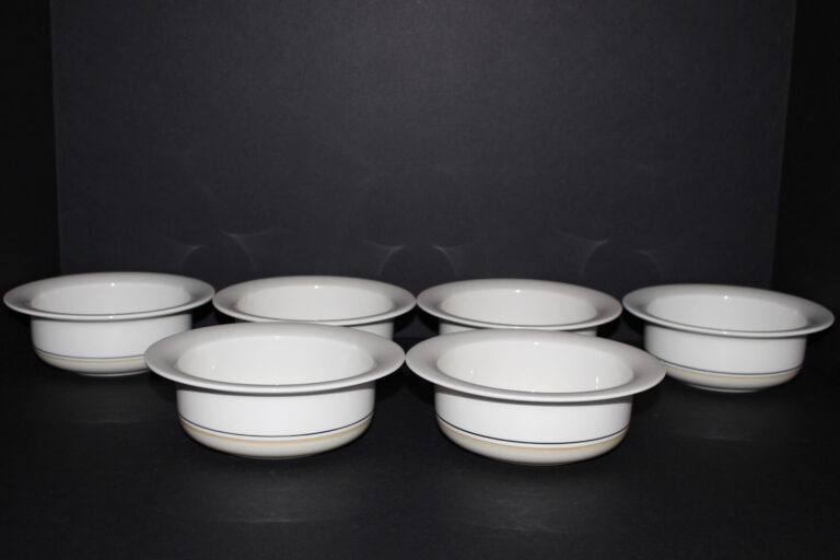 Read more about the article SET OF 6 ARABIA SEITA ARCTICA 6-3/8″ RIMMED SOUP/CEREAL BOWLS-FINLAND