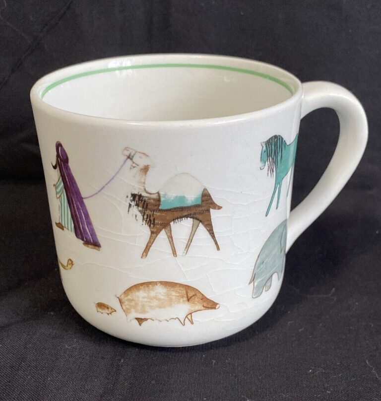 Read more about the article VINTAGE ARABIA of FINLAND Zoo ANIMAL CHILD MUG  Noah’s Ark  Animal Parade 60s
