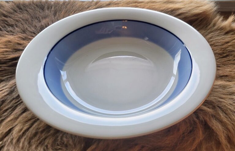 Read more about the article Arabia Finland ~ Pudas Arctica ~ 8″ Rimmed Soup Bowls Inkeri Leivo 7 avail NWOB