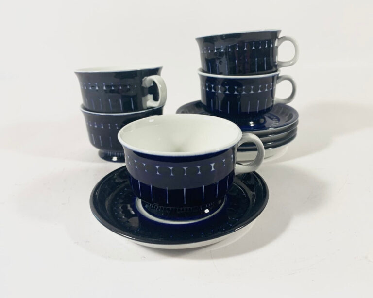 Read more about the article 5x Arabia Valencia Ulla Procope Mocha Demitasse Cup and Saucer Set