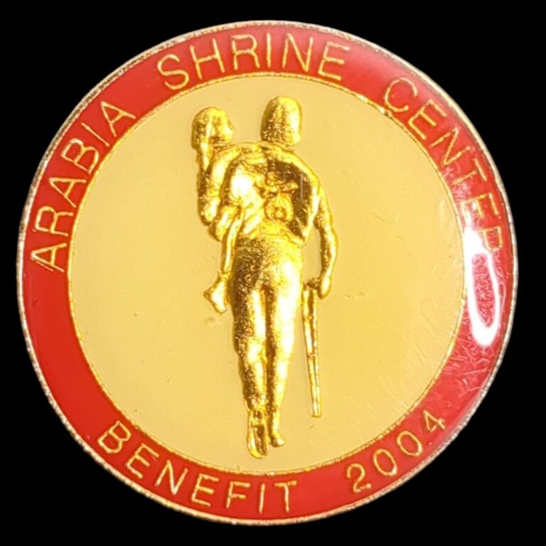Read more about the article Arabia Shrine Center Benefit 2004 Lapel Pin Shriners Parade Sword