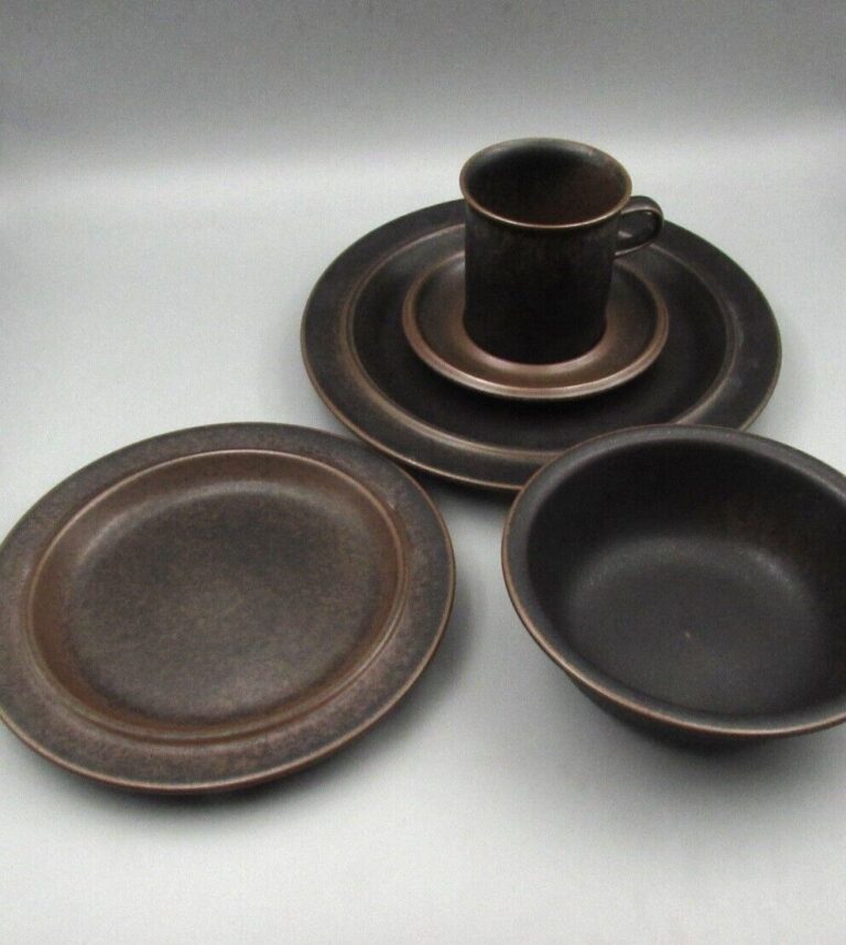 Read more about the article Vintage Arabia Finland Ruska Five Piece Place Setting – Ulla Procope