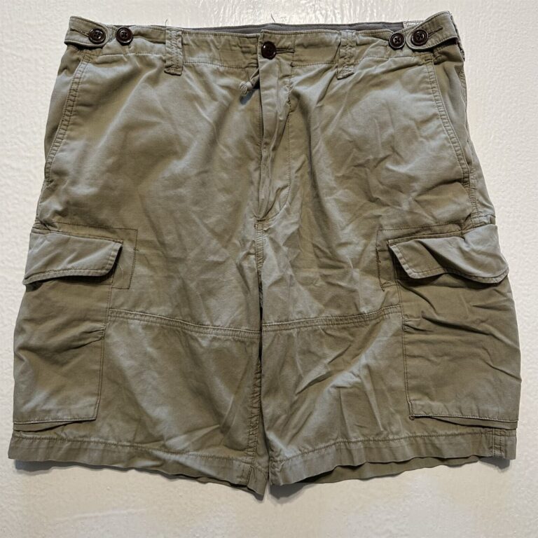Read more about the article Polo Ralph Lauren 34 x 9″ Gray Utility Canvas Cinch Waist Military Cargo Shorts