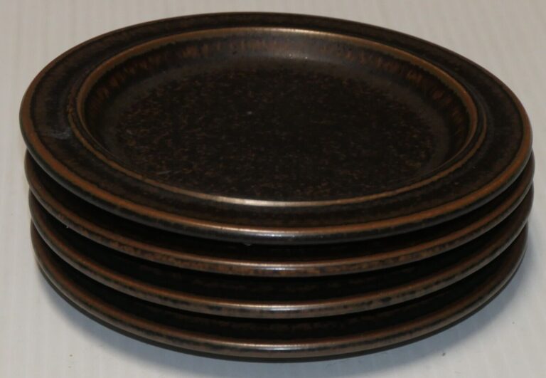 Read more about the article 4 Arabia of Finland Ruska 6 ¼”” bread and butter BandB plates MCM Mid Century Modern