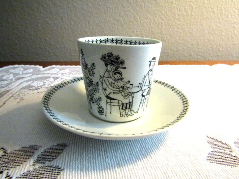 Read more about the article Arabia / EMILIA / DEMITASSE / CUP and SAUCER Set / Finland / Mint!