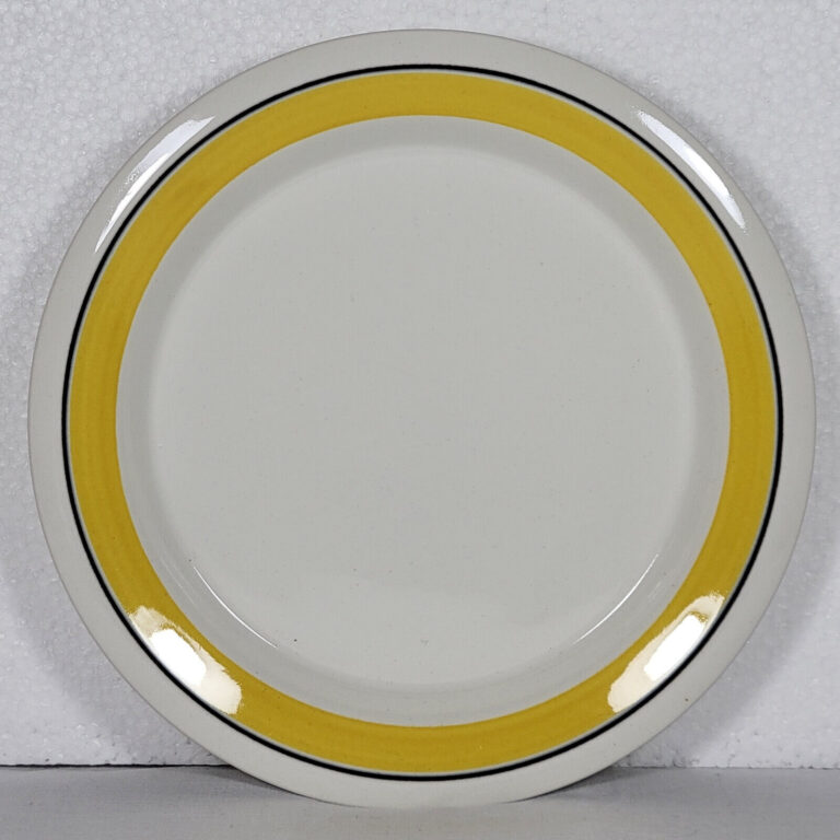 Read more about the article Arabia Finland Faenza Yellow Stripe Dessert Plate 7 7/8 inch Diameter