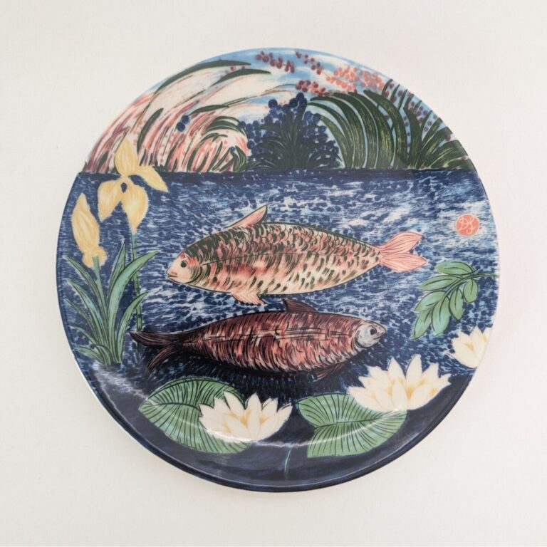 Read more about the article Vtg Arabia Finland Pisces Fish Horoscope Plate 6″