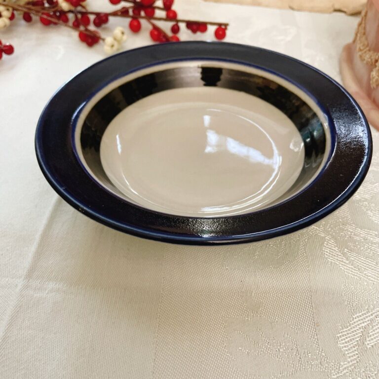 Read more about the article Arabia Saara 6 3/4” Rimmed Soup Bowl Hand Painted Finland (6 Available)
