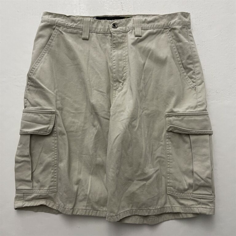 Read more about the article Levi’s Silver Tab Khakis 34 x 10″ Stone Cotton Twill Cargo Shorts