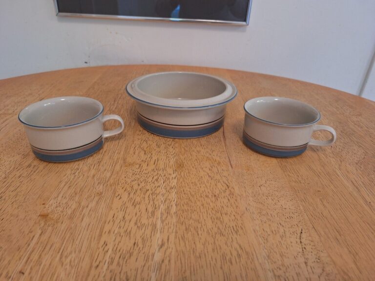 Read more about the article Arabia Finland Inkeri Leivo Uhtua Set Of Bowl And Two Cups