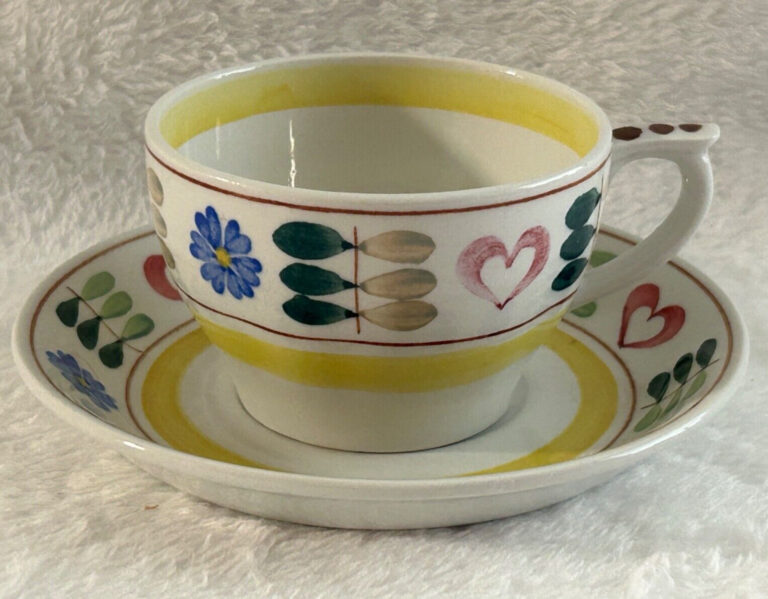 Read more about the article Vintage Arabia of Finland PIRTTI Small 4oz Teacup and Saucer Excellent!