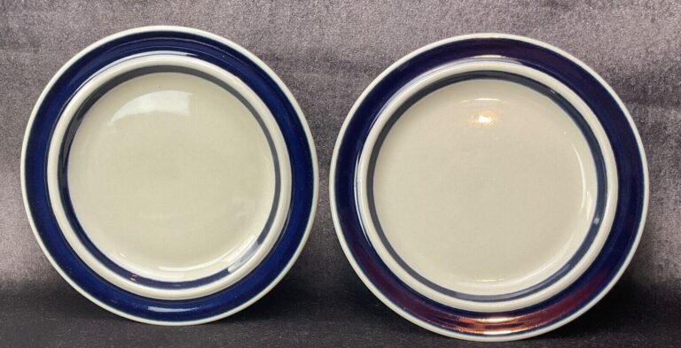 Read more about the article Set Of 2 Arabia Blue Anemone Bread and Butter Plates 7″ Dessert Plates